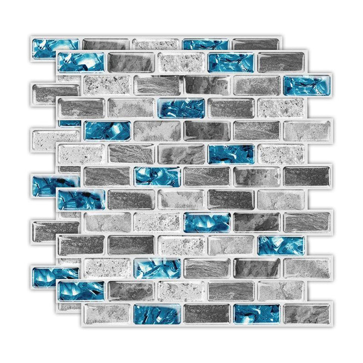 Lisslune | Peel & Stick Subway Tile Stain Resistant Plastic Rectangle Peel and Stick Tile 2-Pack