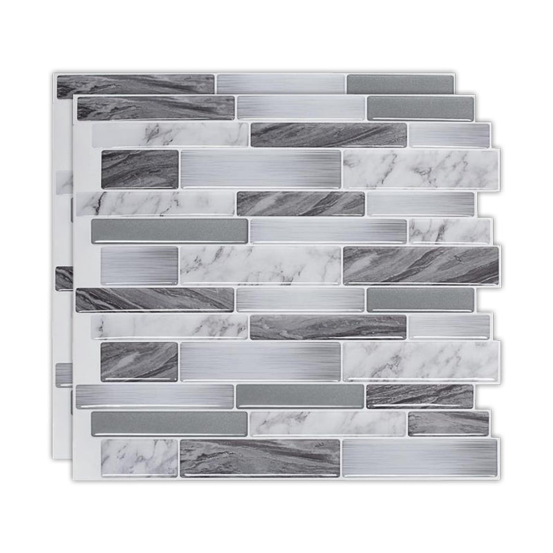 Lisslune | Peel & Stick Subway Tile Stain Resistant Plastic Rectangle Peel and Stick Tile 2-Pack