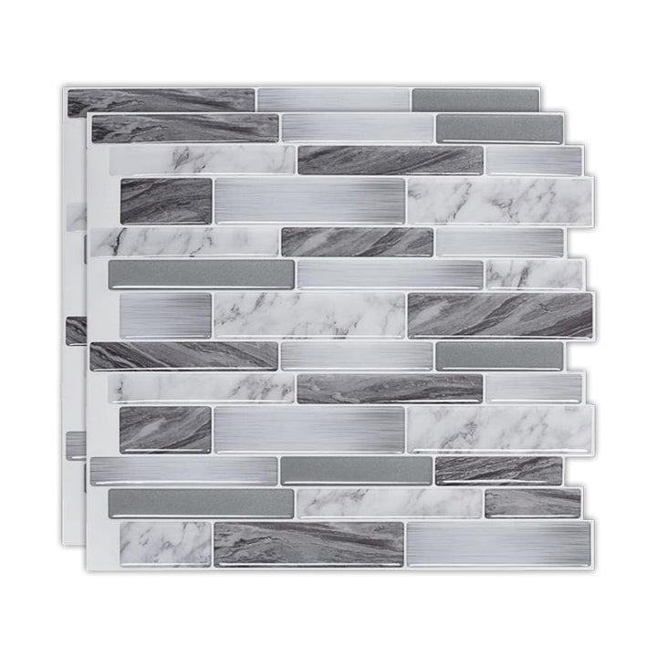 Lisslune | Peel & Stick Subway Tile Stain Resistant Plastic Rectangle Peel and Stick Tile 2-Pack