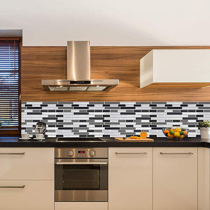 Lisslune | Peel & Stick Subway Tile Stain Resistant Plastic Rectangle Peel and Stick Tile 2-Pack