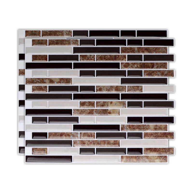 Lisslune | Peel & Stick Subway Tile Stain Resistant Plastic Rectangle Peel and Stick Tile 2-Pack