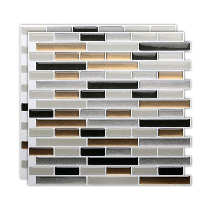 Lisslune | Peel & Stick Subway Tile Stain Resistant Plastic Rectangle Peel and Stick Tile 2-Pack