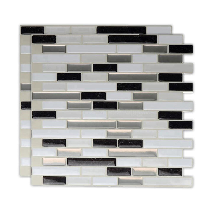 Lisslune | Peel & Stick Subway Tile Stain Resistant Plastic Rectangle Peel and Stick Tile 2-Pack