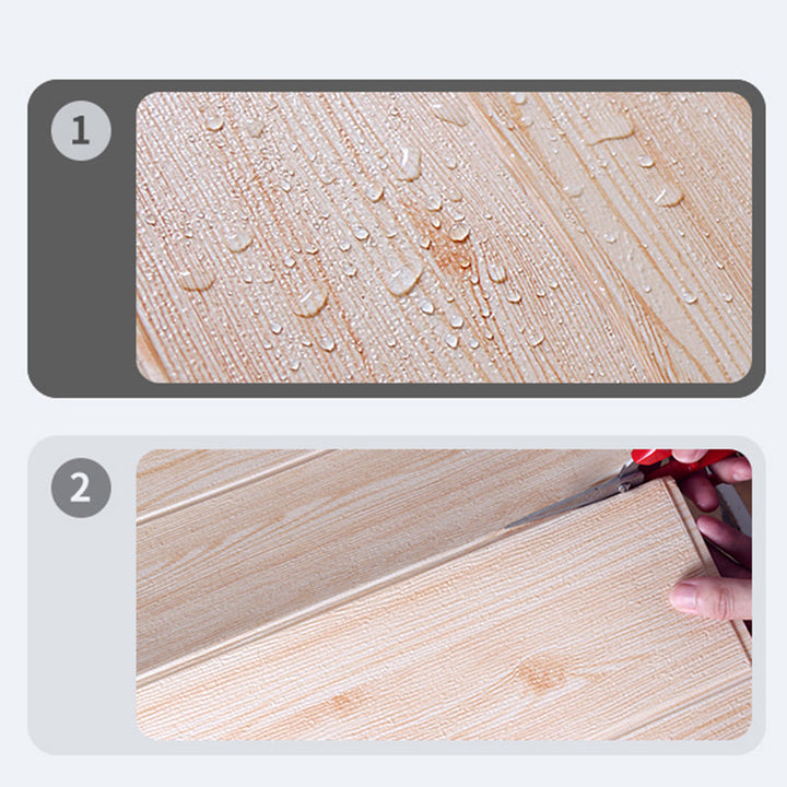 Lisslune | Waterproof Wall Paneling Peel and Stick Wood Look Design Wall Paneling