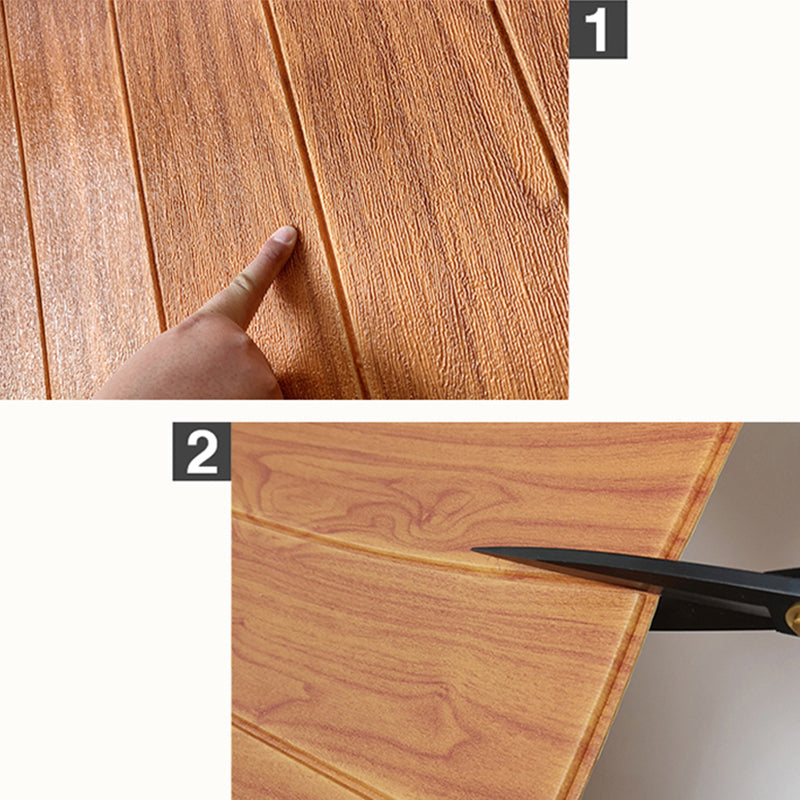 Lisslune | Waterproof Wall Paneling Peel and Stick Wood Look Design Wall Paneling