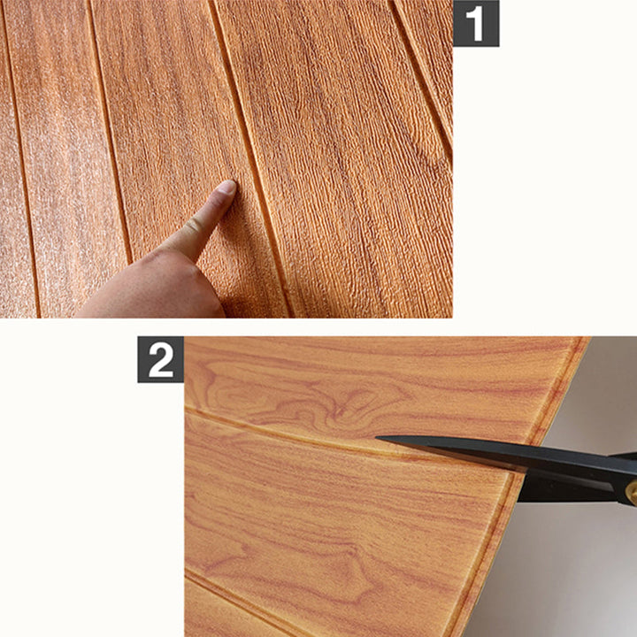 Lisslune | Waterproof Wall Paneling Peel and Stick Wood Look Design Wall Paneling