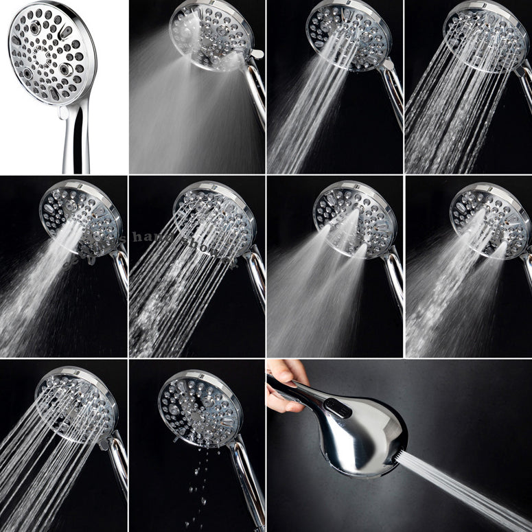 Lisslune | Round Handheld Showerhead Plastic Water Efficient Showerhead
