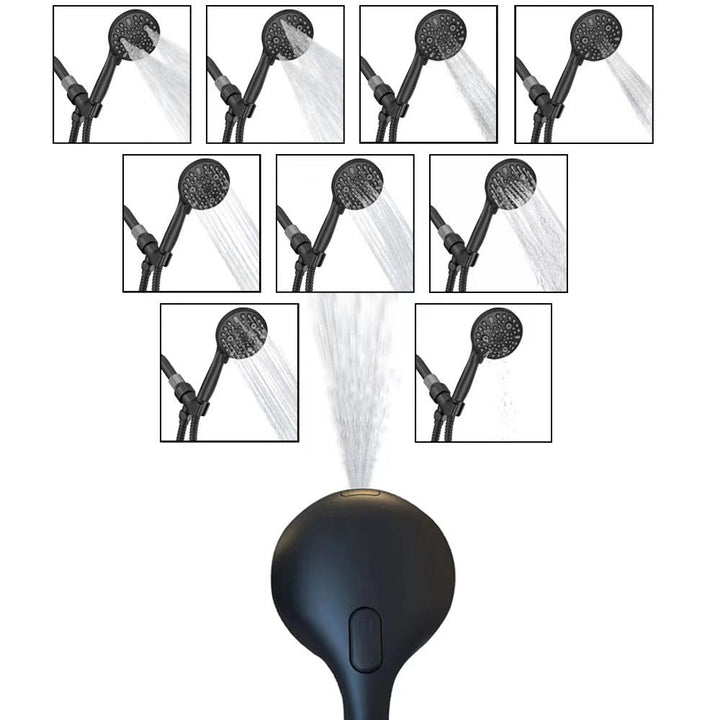 Lisslune | Round Handheld Showerhead Plastic Water Efficient Showerhead
