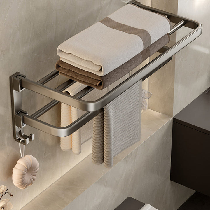 Lisslune | Modern Stainless Steel Bath Shelf Bath Accessories Set Towel Holder Bathroom Set
