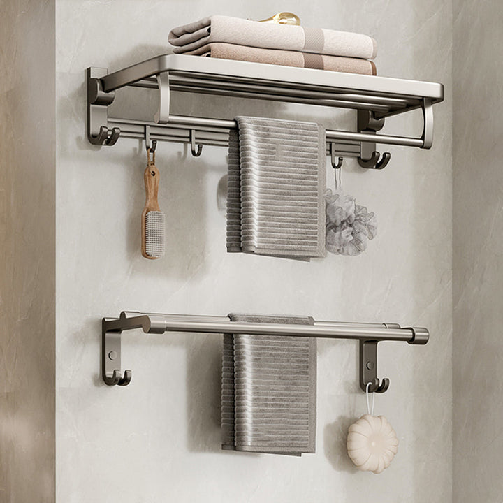 Lisslune | Modern Stainless Steel Bath Shelf Bath Accessories Set Towel Holder Bathroom Set