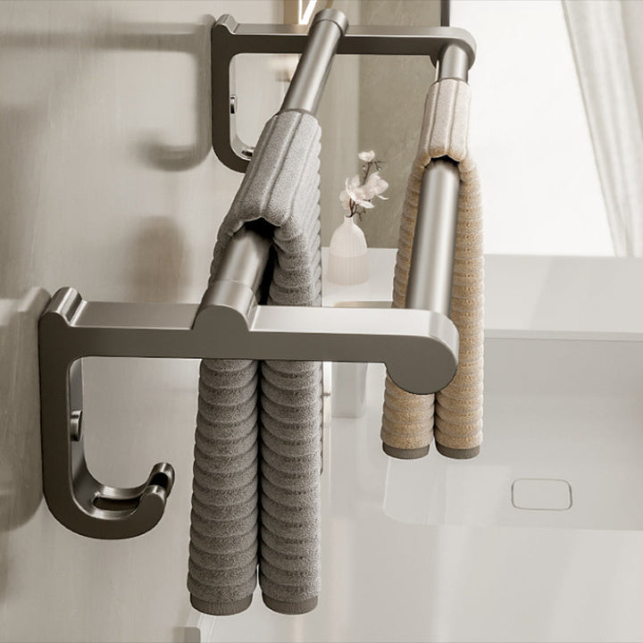 Lisslune | Modern Stainless Steel Bath Shelf Bath Accessories Set Towel Holder Bathroom Set