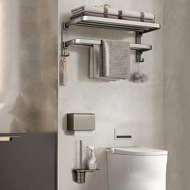 Lisslune | Modern Stainless Steel Bath Shelf Bath Accessories Set Towel Holder Bathroom Set