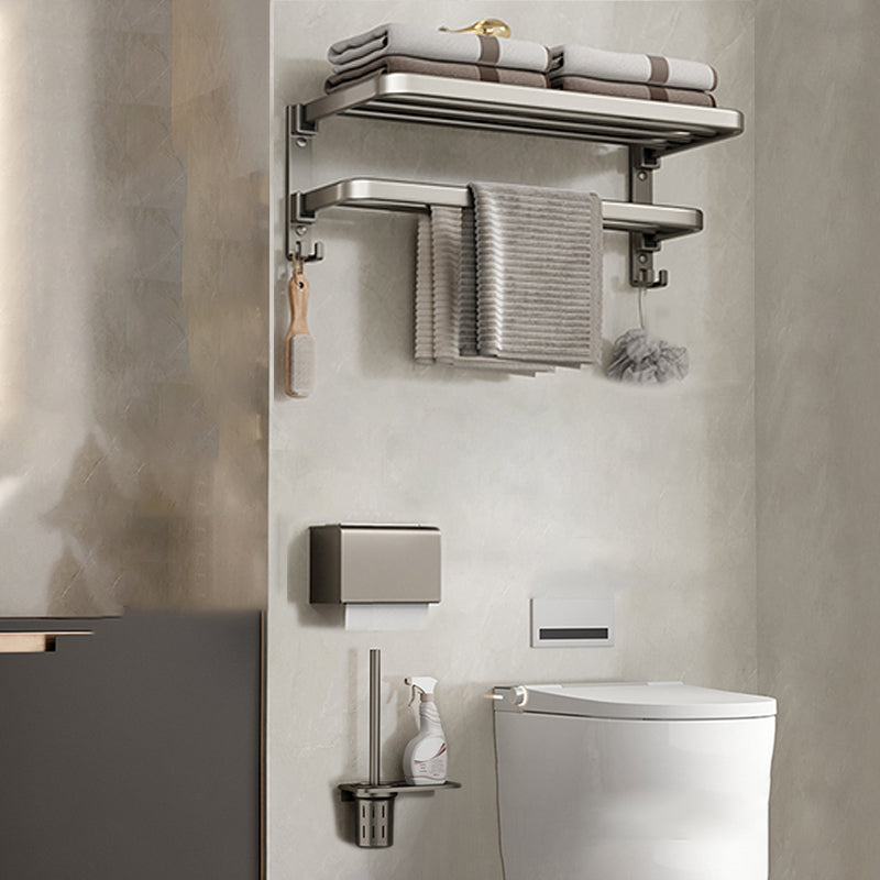 Lisslune | Modern Stainless Steel Bathroom Shelf Bathroom Accessories Set Towel Holder Bathroom Set