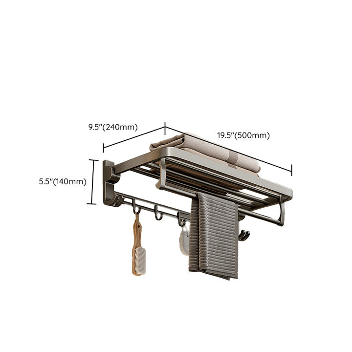 Lisslune | Modern Stainless Steel Bath Shelf Bath Accessories Set Towel Holder Bathroom Set