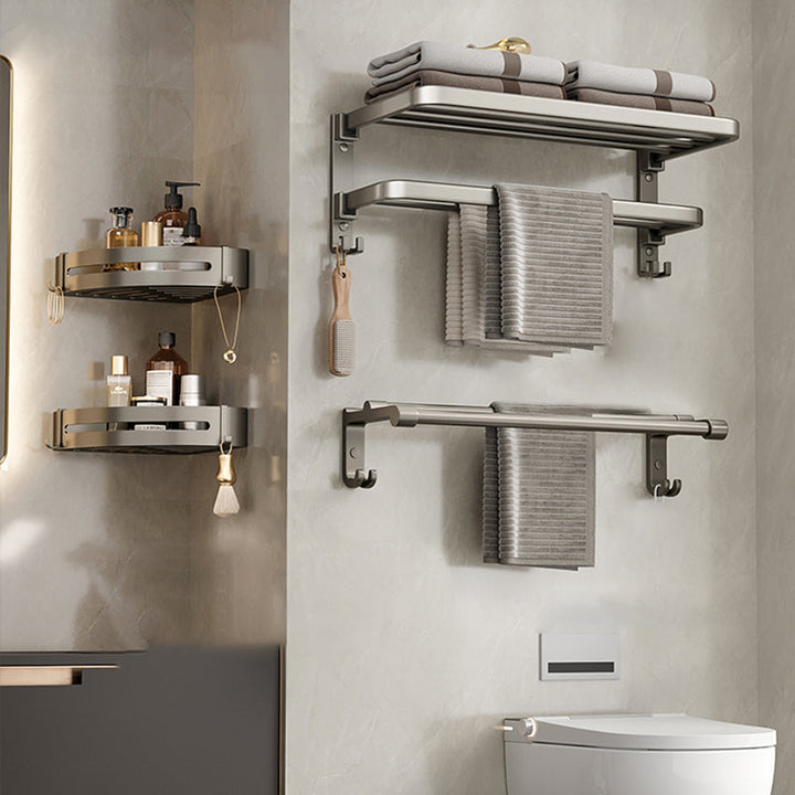 Lisslune | Modern Towel Rod Bathroom Set Bathroom Shelf Bathroom Accessories Kit