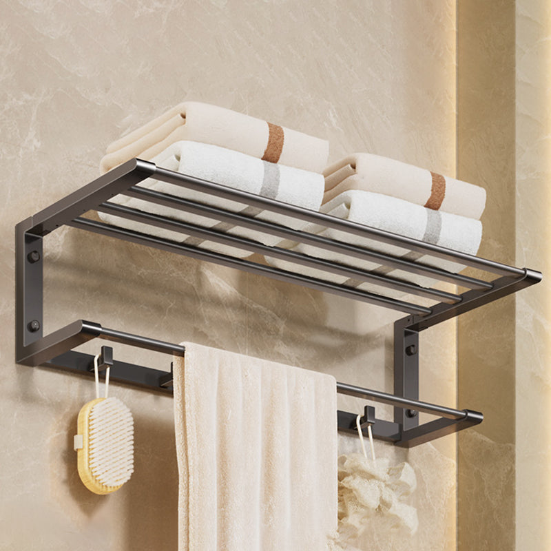 Lisslune | Modern Bathroom Accessory Set Gray Towel Bar Bathroom Shelf Bathroom Hardware