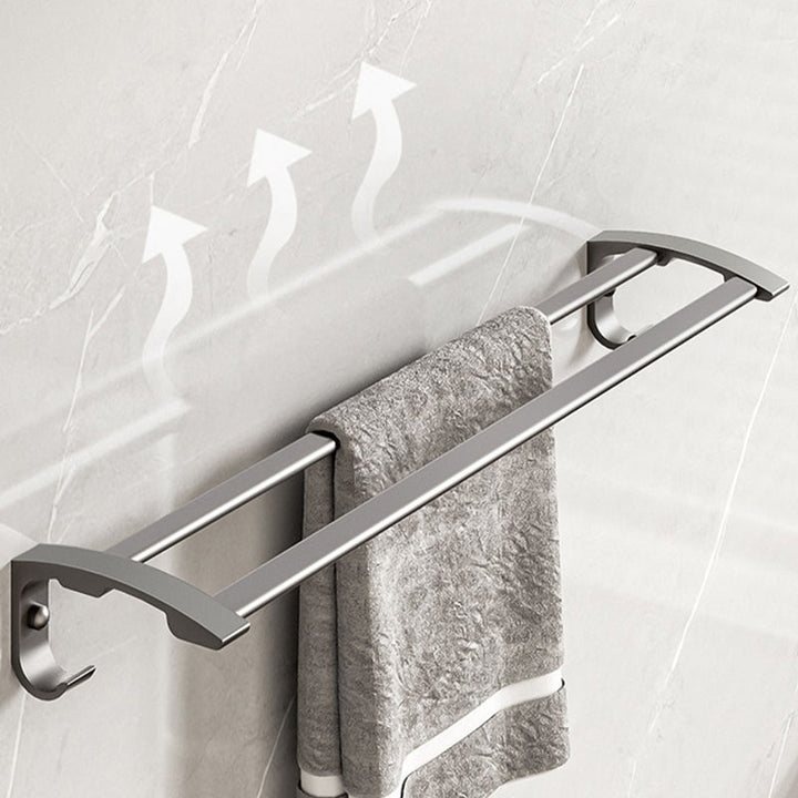 Lisslune | Modern Bathroom Accessory Set Gray Towel Bar Bathroom Shelf Bathroom Hardware