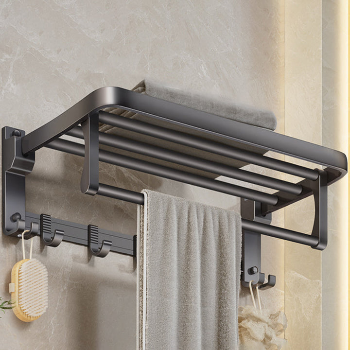 Lisslune | Modern Bathroom Accessory Set Gray Towel Bar Bathroom Shelf Bathroom Hardware