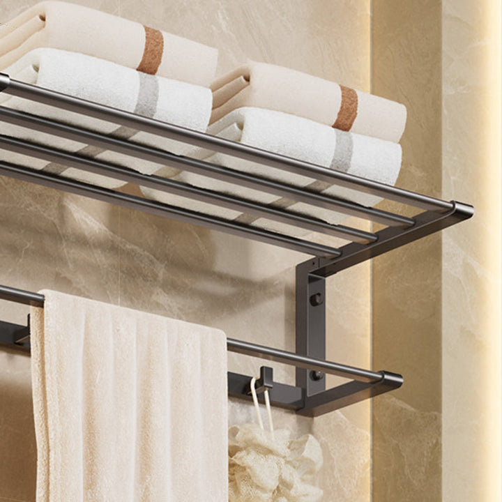 Lisslune | Modern Bathroom Accessory Set Gray Towel Bar Bathroom Shelf Bathroom Hardware