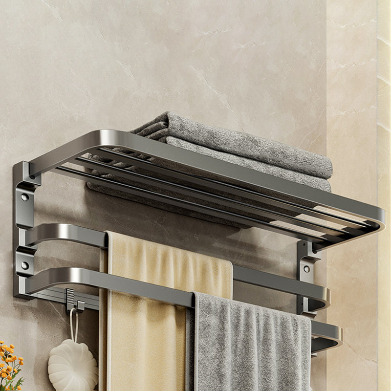 Lisslune | Modern Bathroom Accessory Set Gray Towel Bar Bathroom Shelf Bathroom Hardware
