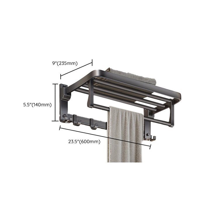 Lisslune | Modern Bathroom Accessory Set Gray Towel Bar Bathroom Shelf Bathroom Hardware
