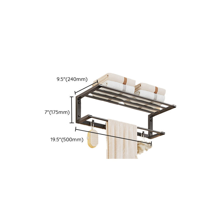 Lisslune | Modern Bathroom Accessory Set Gray Towel Bar Bathroom Shelf Bathroom Hardware