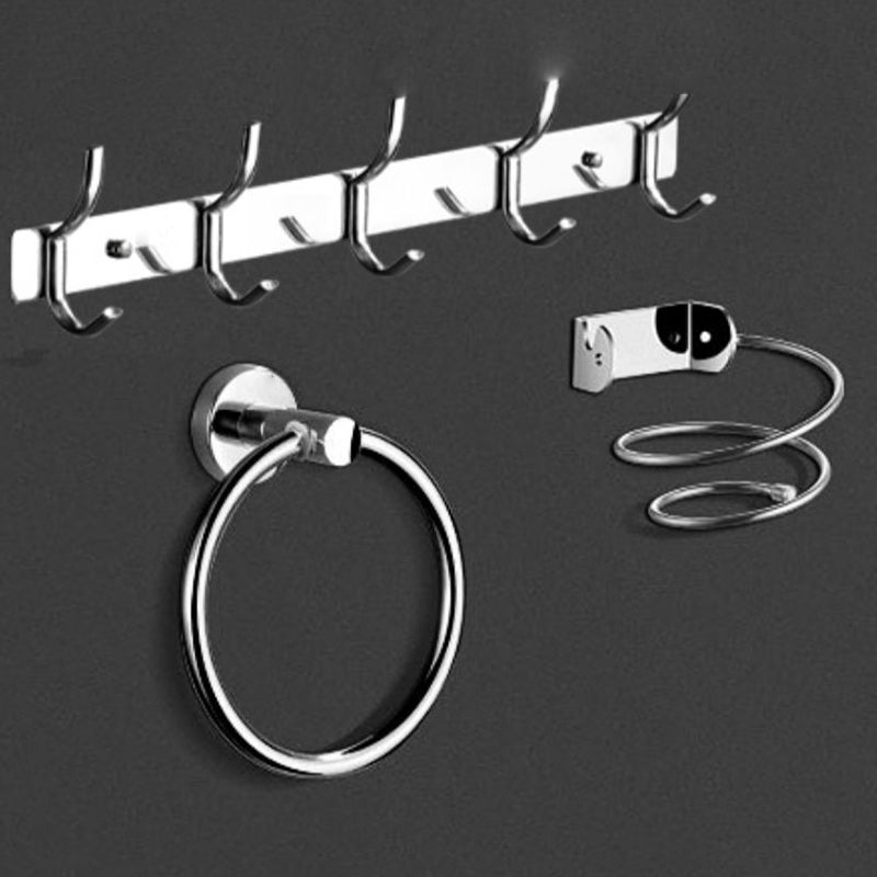 Lisslune | Modern Bath Set Stainless Steel Bath Shelf Paper Holder Bathroom Accessories Set