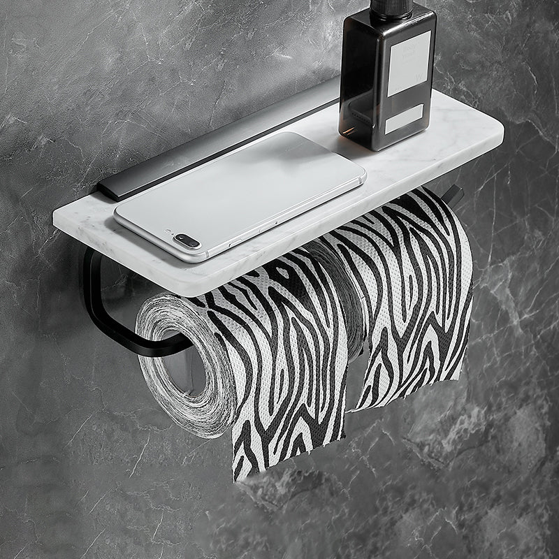 Lisslune | Metal and Marble Bathroom Hardware Set as Individual Piece or Set in Black
