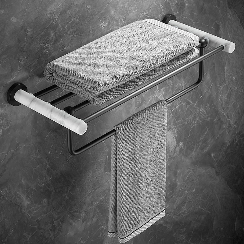 Lisslune | Metal and Marble Bathroom Hardware Set as Individual Piece or Set in Black