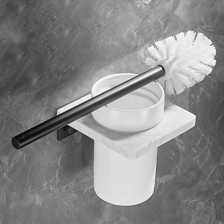 Lisslune | Metal and Marble Bathroom Hardware Set as a Single Piece or as a Set in Black