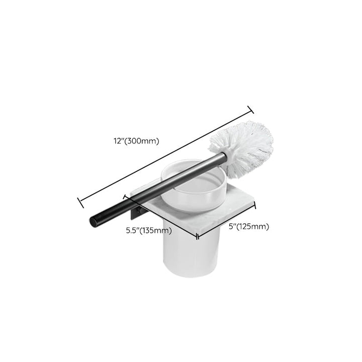 Lisslune | Metal and Marble Bathroom Hardware Set as Individual Piece or Set in Black