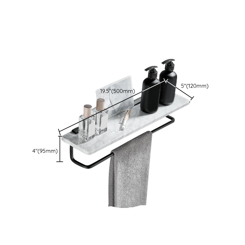 Lisslune | Metal and Marble Bathroom Hardware Set as a Single Piece or as a Set in Black