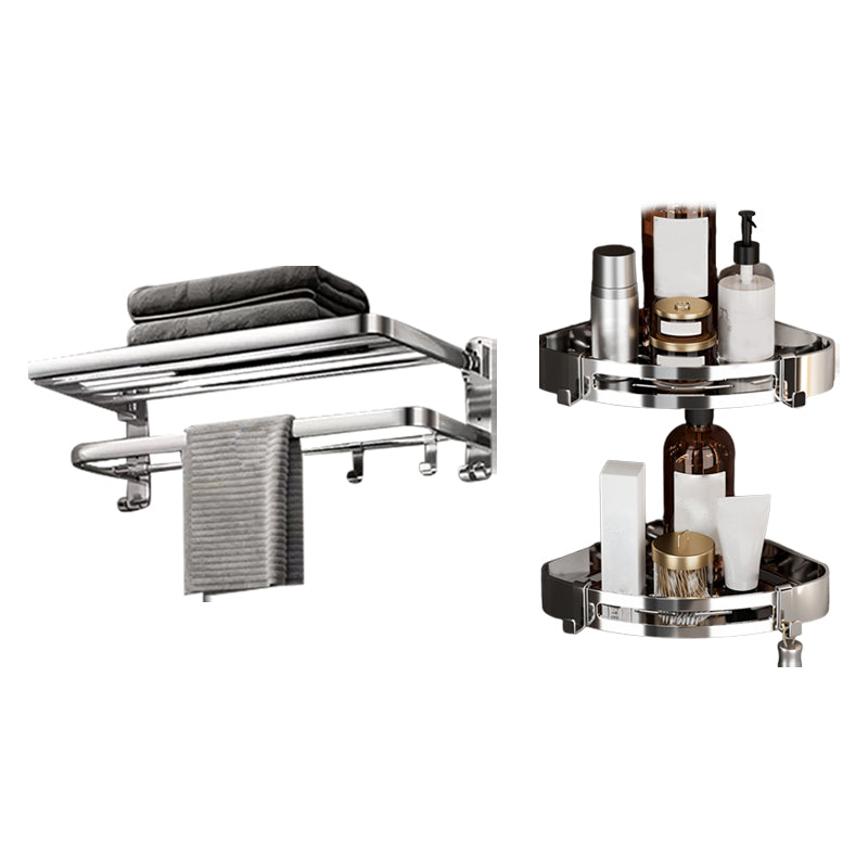 Lisslune | Modern Polished Chrome Bathroom Accessory Set Made of Stainless Steel