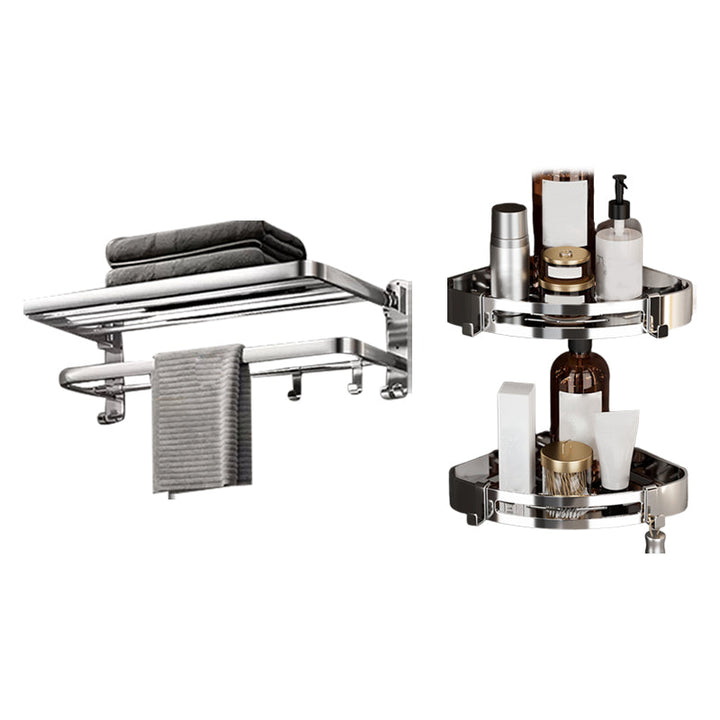 Lisslune | Modern Polished Chrome Bathroom Accessory Set Made of Stainless Steel