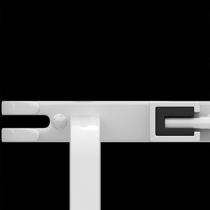 Lisslune | Contemporary Bathroom Hardware Set in White with Bath Shelf/Towel Rack/Paper Holder