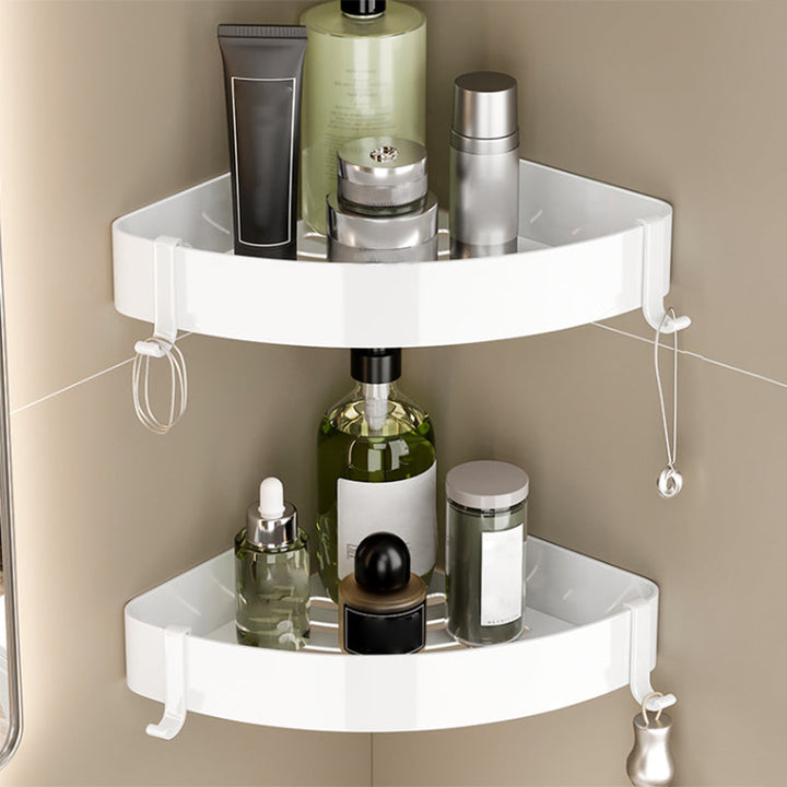 Lisslune | Contemporary Bathroom Hardware Set in White with Bath Shelf/Towel Holder/Paper Holder