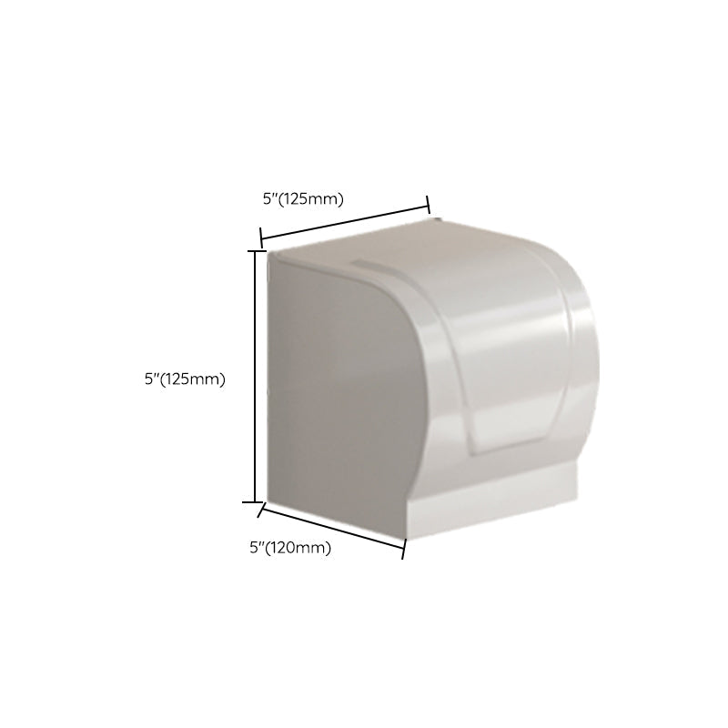 Lisslune | Contemporary Bathroom Hardware Set in White with Bath Shelf/Towel Holder/Paper Holder