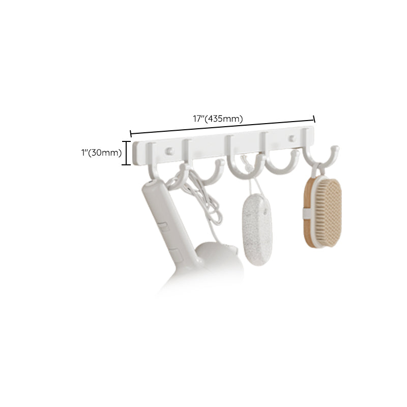 Lisslune | Contemporary Bathroom Hardware Set in White with Bath Shelf/Towel Holder/Paper Holder