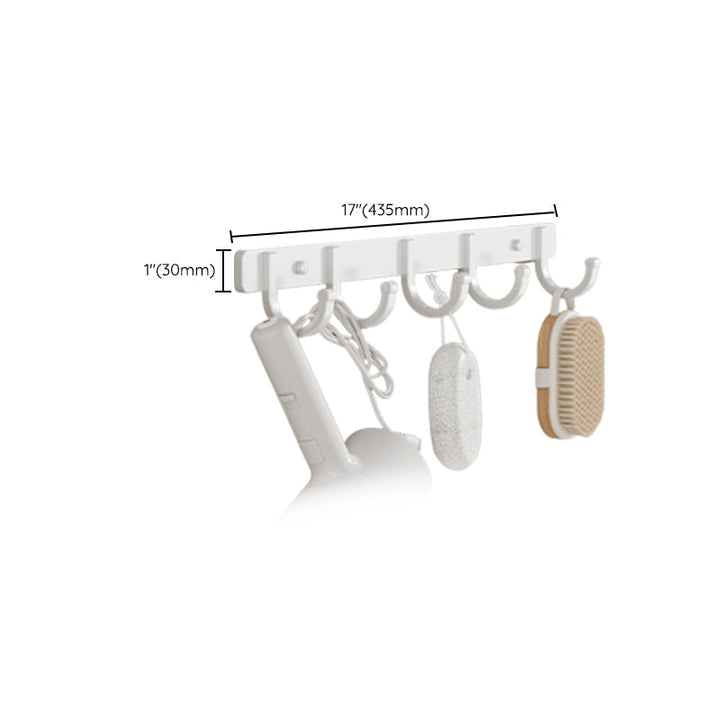 Lisslune | Contemporary Bathroom Hardware Set in White with Bath Shelf/Towel Holder/Paper Holder