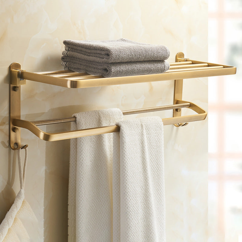Lisslune | Vintage Bronze Bathroom Accessories Set Brushed Brass Towel Bar/Paper Holder/Bath Shelf