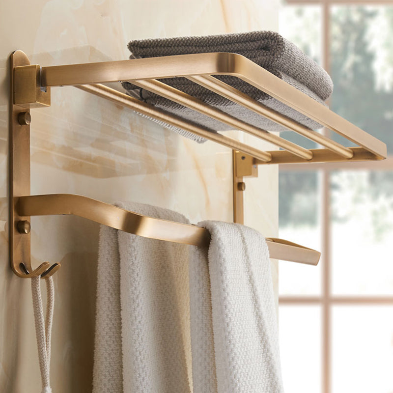 Lisslune | Vintage Bronze Bathroom Accessories Set Brushed Brass Towel Bar/Paper Holder/Bath Shelf