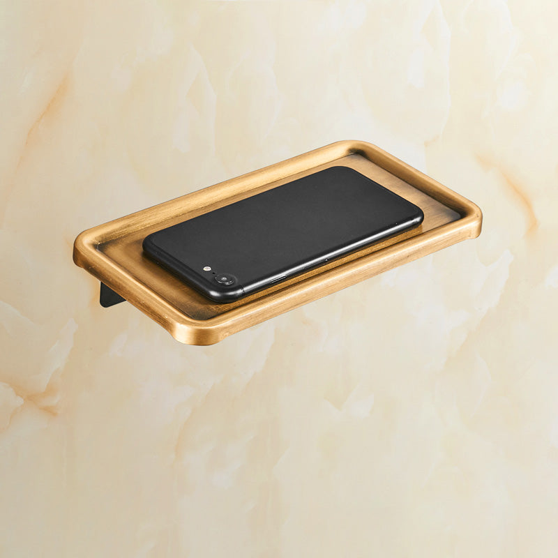 Lisslune | Vintage Bronze Bathroom Accessories Set Brushed Brass Towel Bar/Paper Holder/Bath Shelf
