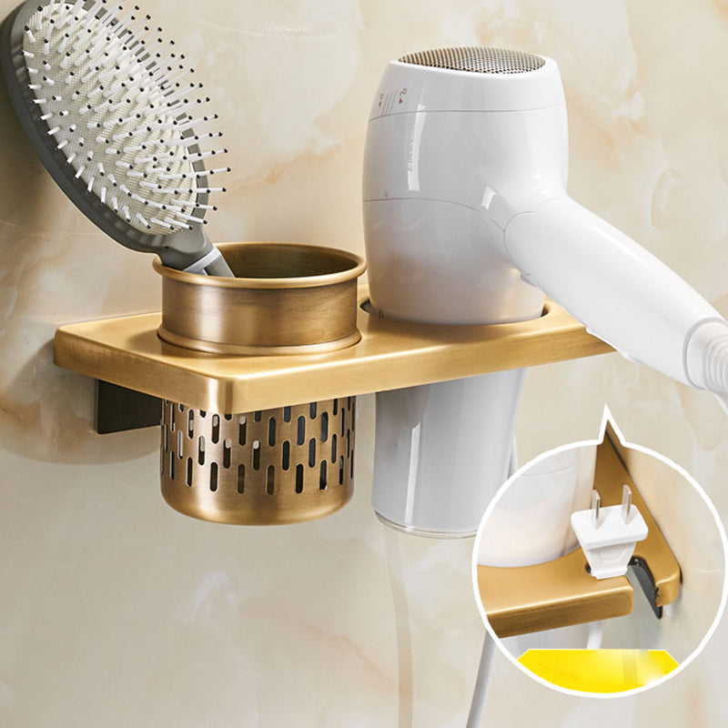 Lisslune | Vintage Bronze Bathroom Accessories Set Brushed Brass Towel Bar/Paper Holder/Bath Shelf