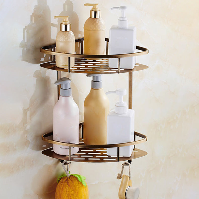 Lisslune | Vintage Bronze Bathroom Accessories Set Brushed Brass Towel Bar/Paper Holder/Bath Shelf
