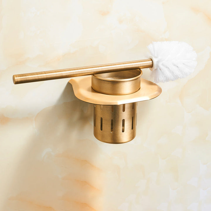 Lisslune | Vintage Bronze Bathroom Accessories Set Brushed Brass Towel Bar/Paper Holder/Bath Shelf