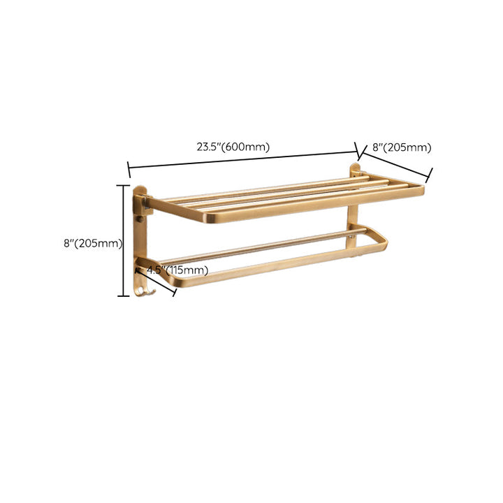 Lisslune | Vintage Bronze Bathroom Accessories Set Brushed Brass Towel Bar/Paper Holder/Bath Shelf