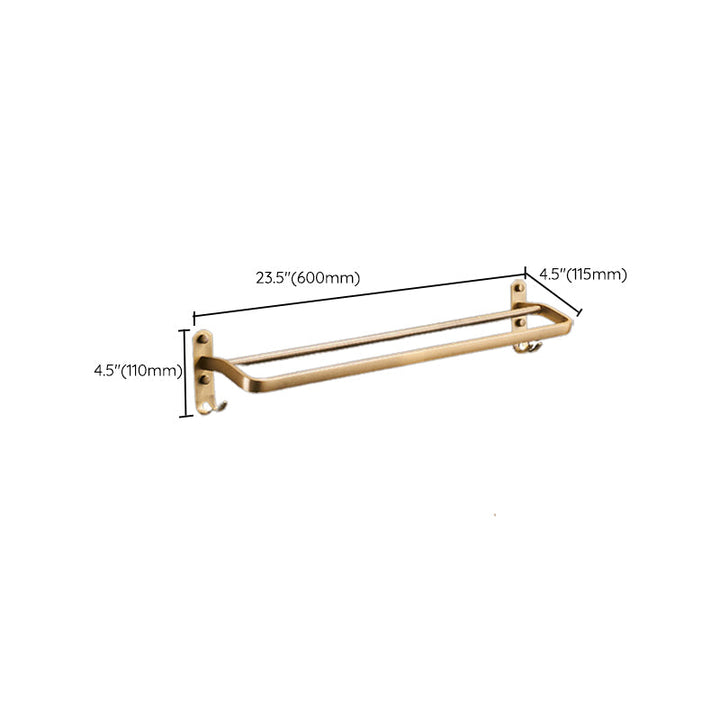 Lisslune | Vintage Bronze Bathroom Accessories Set Brushed Brass Towel Bar/Paper Holder/Bath Shelf