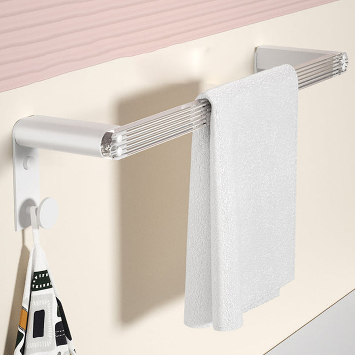 Lisslune | White Bathroom Accessory Set Metal & Acrylic Bathroom Set with Bath Shelf/Towel Hooks