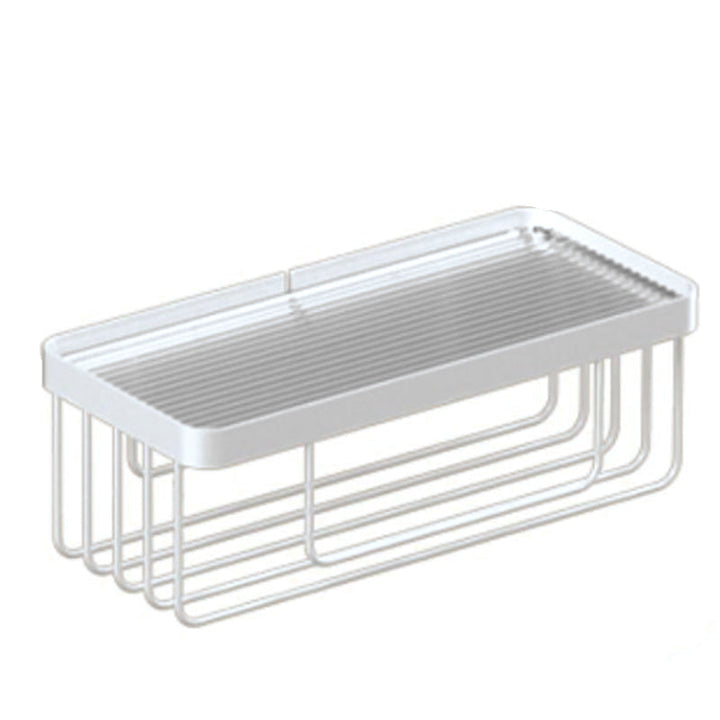 Lisslune | White Bathroom Accessory Set Metal & Acrylic Bathroom Set with Bath Shelf/Towel Hooks
