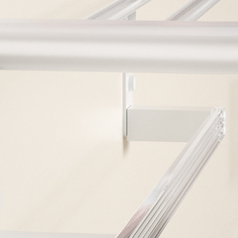 Lisslune | White Bathroom Accessory Set Metal & Acrylic Bathroom Set with Bath Shelf/Towel Hooks